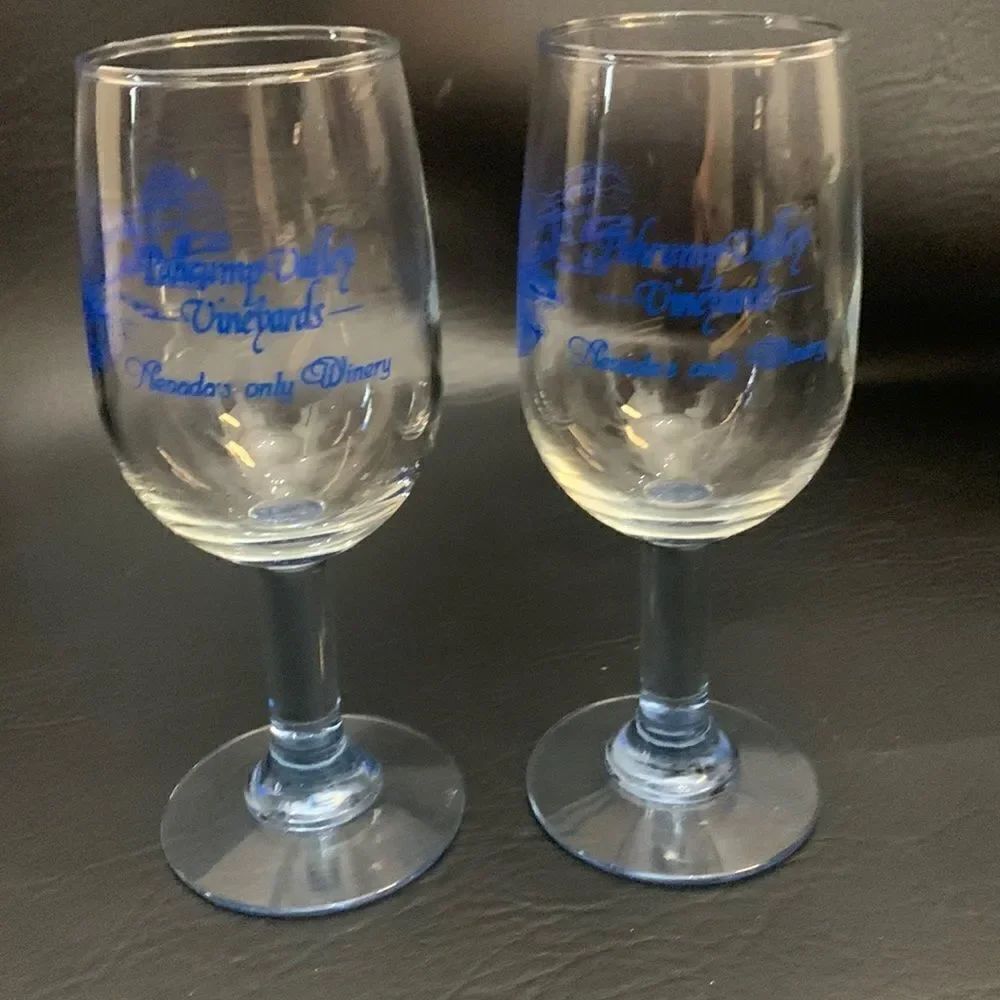 Pahrump Valley Vineyard’s Nevada’s Only Winery 8 Ounces Each Set Of 2 Wine Glass